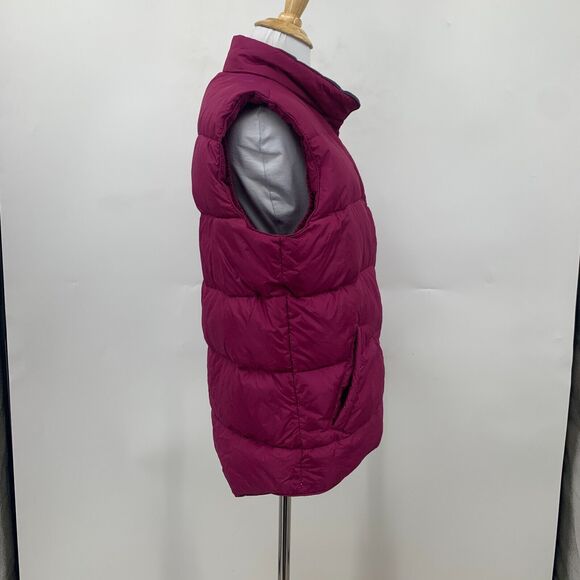 Cabelas Puffer Vest Womens S Small Bordeaux Goose Down Outdoor Snap Buttons - Picture 5 of 14